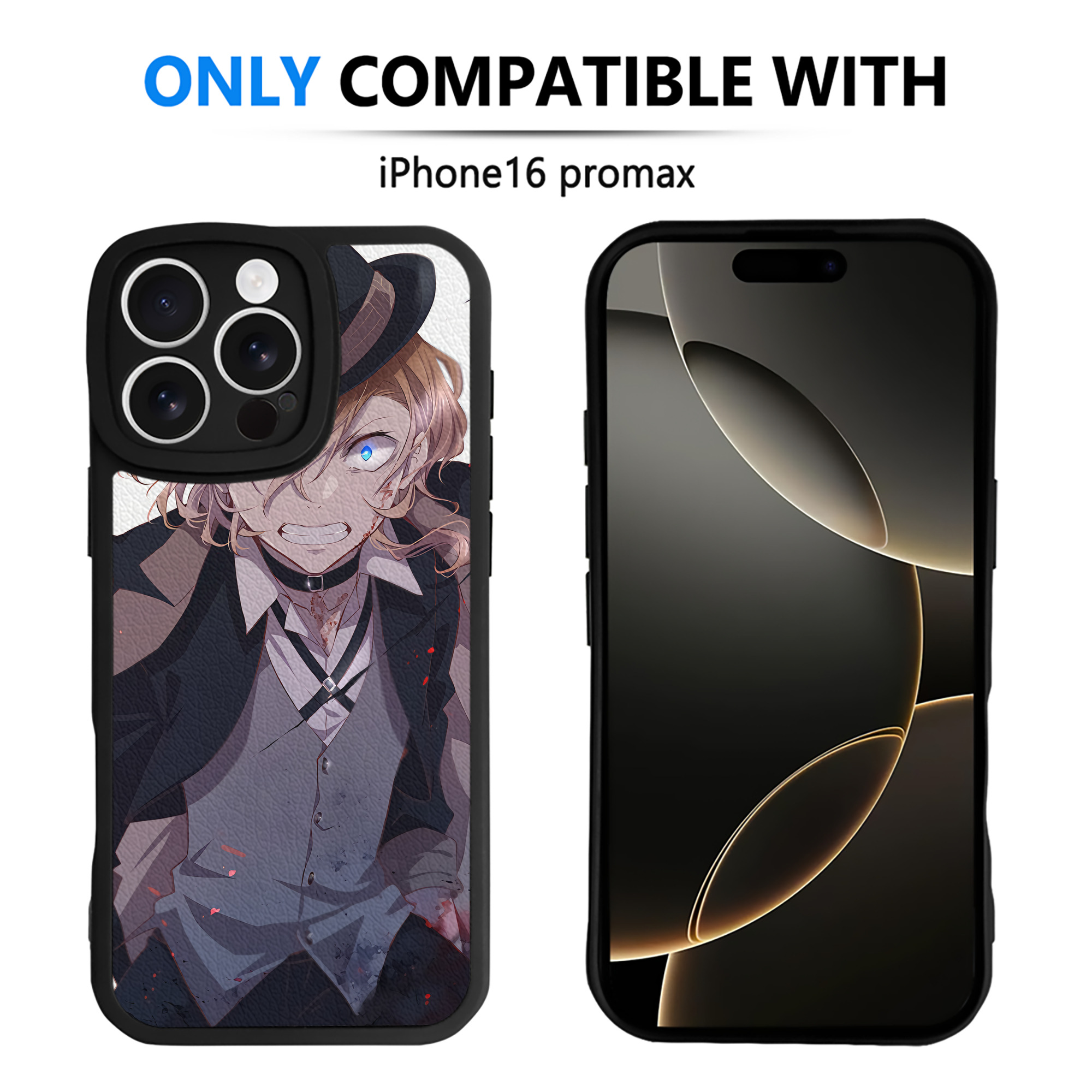 （画像用） 文豪ストレイドッグス Bungo Stray Dogs 【iPhone 16シリーズ対応】シリコンスマホケース（レザー調） 材質：シリコン